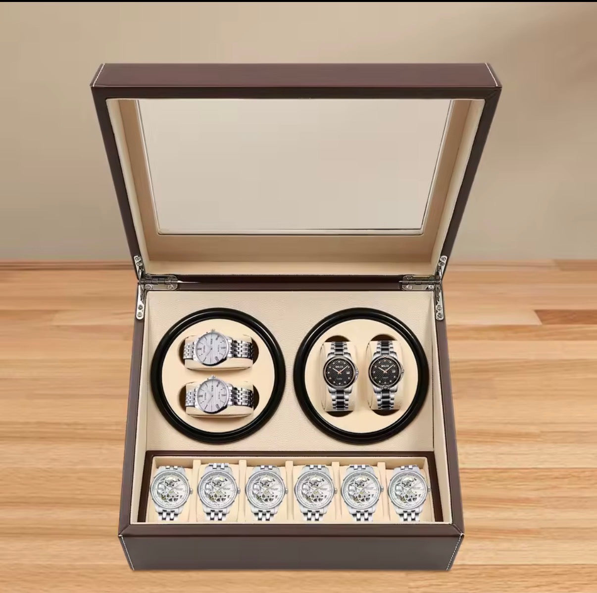 Estuche para relojes con 2 rotores