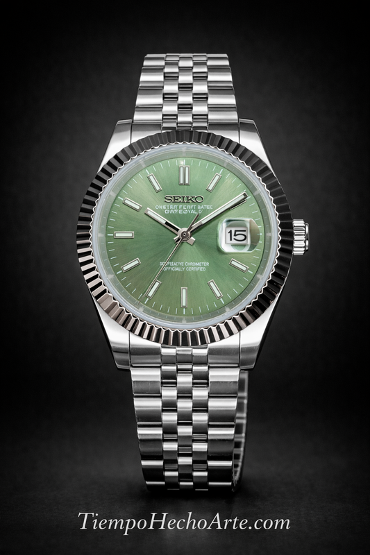 Reloj Automático Verde Menta – Estilo Clásico Elegante NH35