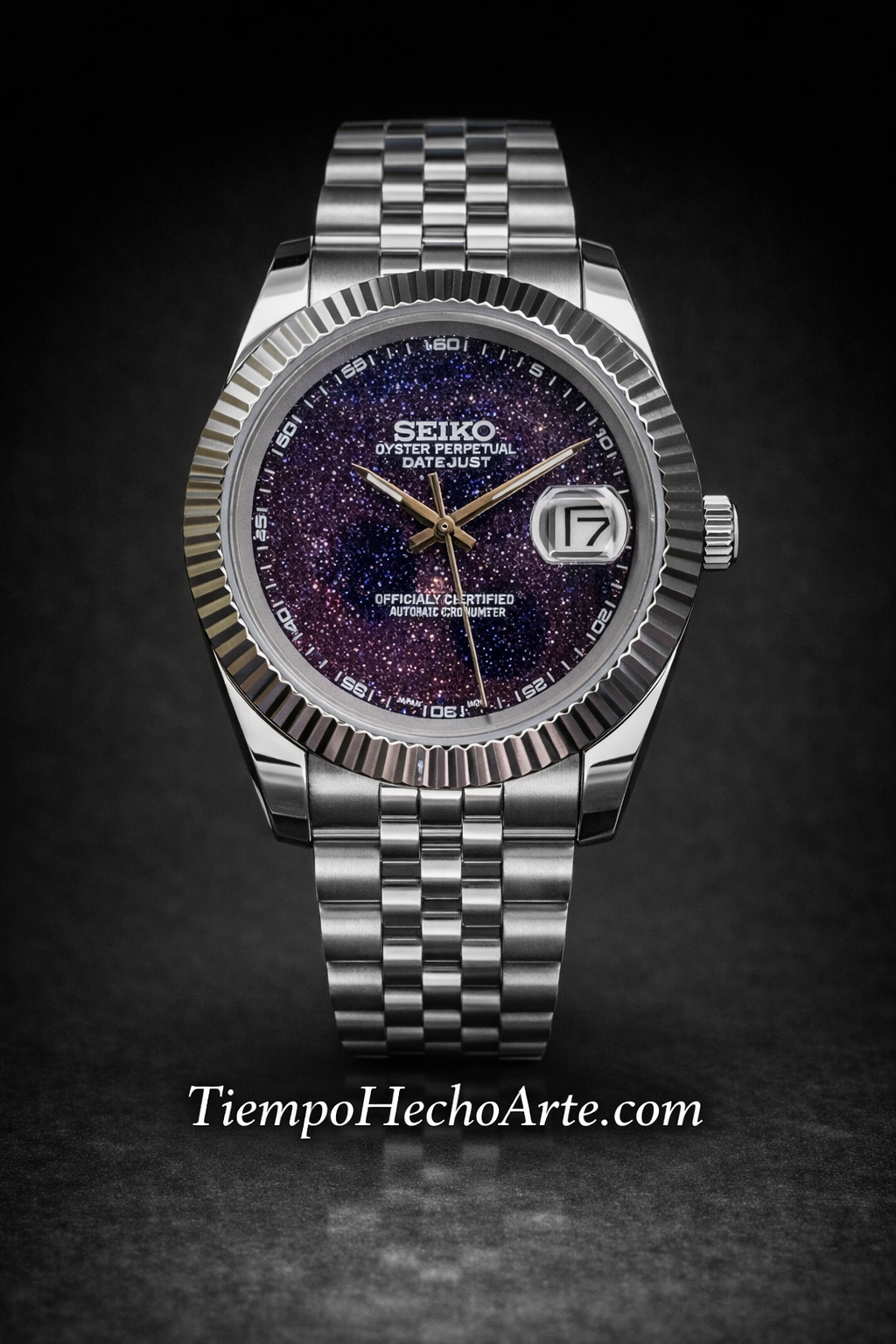 Reloj Automático Galaxy Dial – Estilo Clásico con Esfera Estrellada