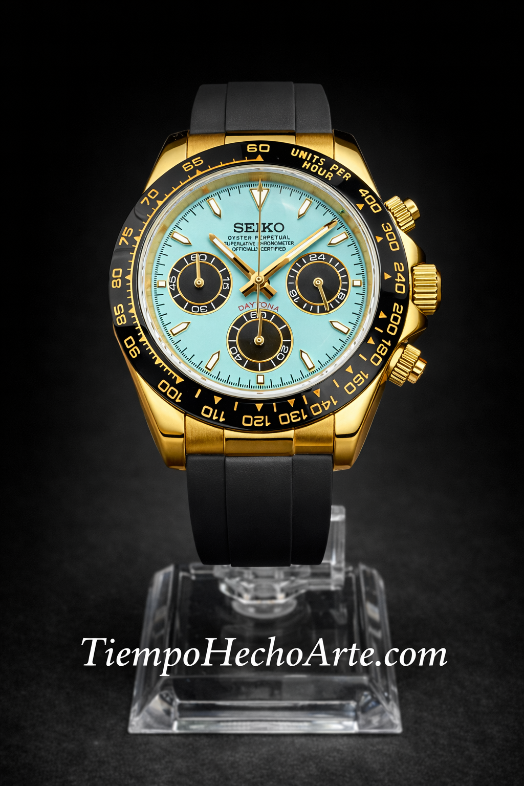 Reloj Cronógrafo Azul Tiffany – Estilo Racing Deportivo