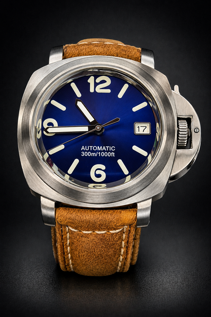 Reloj Automático Azul – Diseño Robusto con Protector de Corona