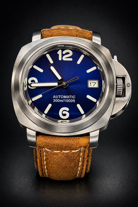 Reloj Automático Azul – Diseño Robusto con Protector de Corona