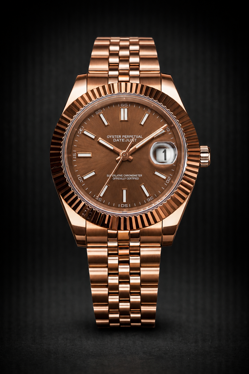 Reloj Automático Chocolate/Oro Rosa – Estilo Clásico Elegante