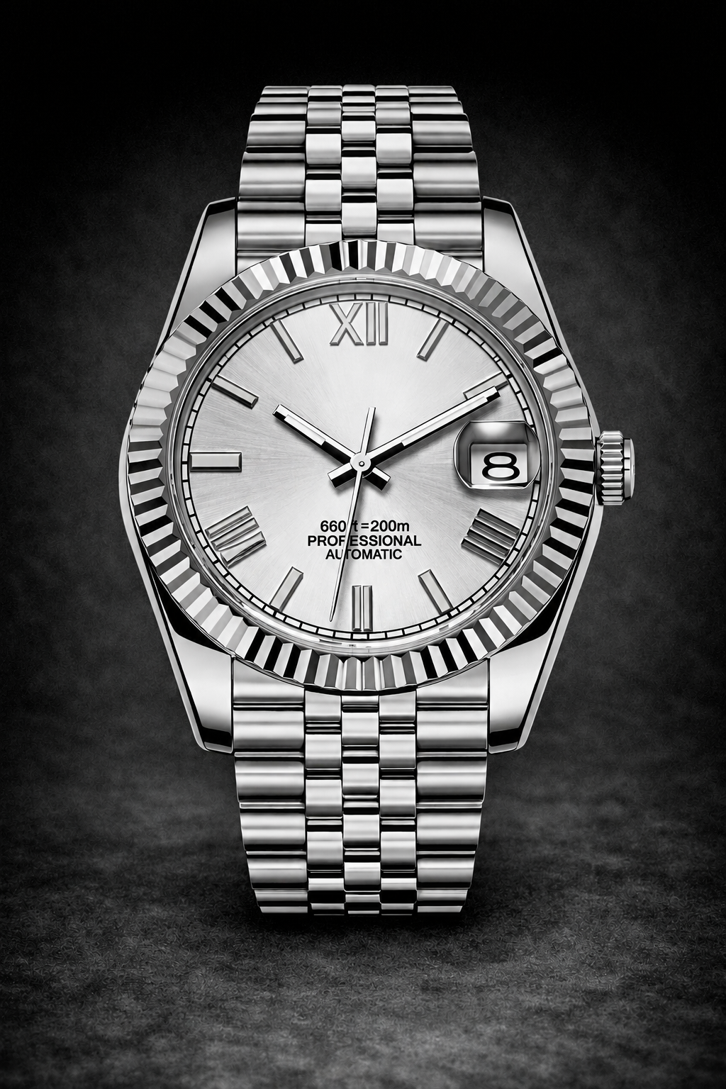 Reloj Automático Blanco Hielo – Estilo Clásico Elegante