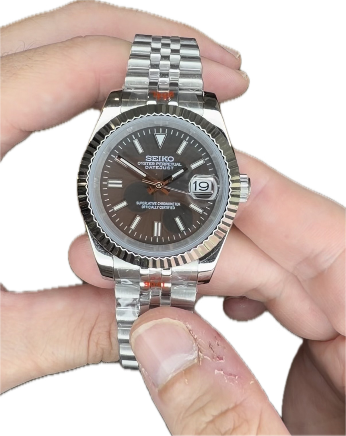 Seiko tipo Datejust acero 904L – NH35 ⚙️