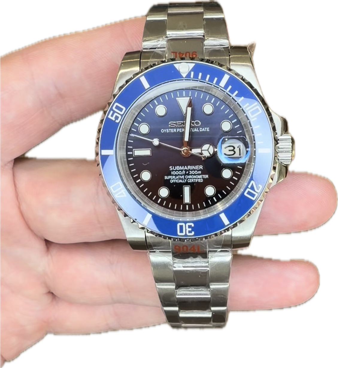 Submariner azul degradado – NH35 🌊