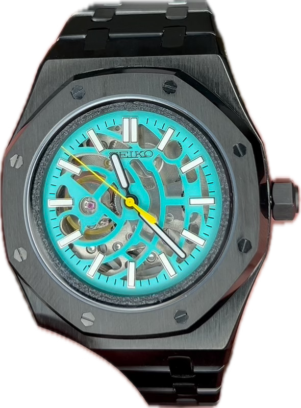 Seiko Skeleton “Aqua Royal” – Estilo AP con corazón a la vista 💎⌚