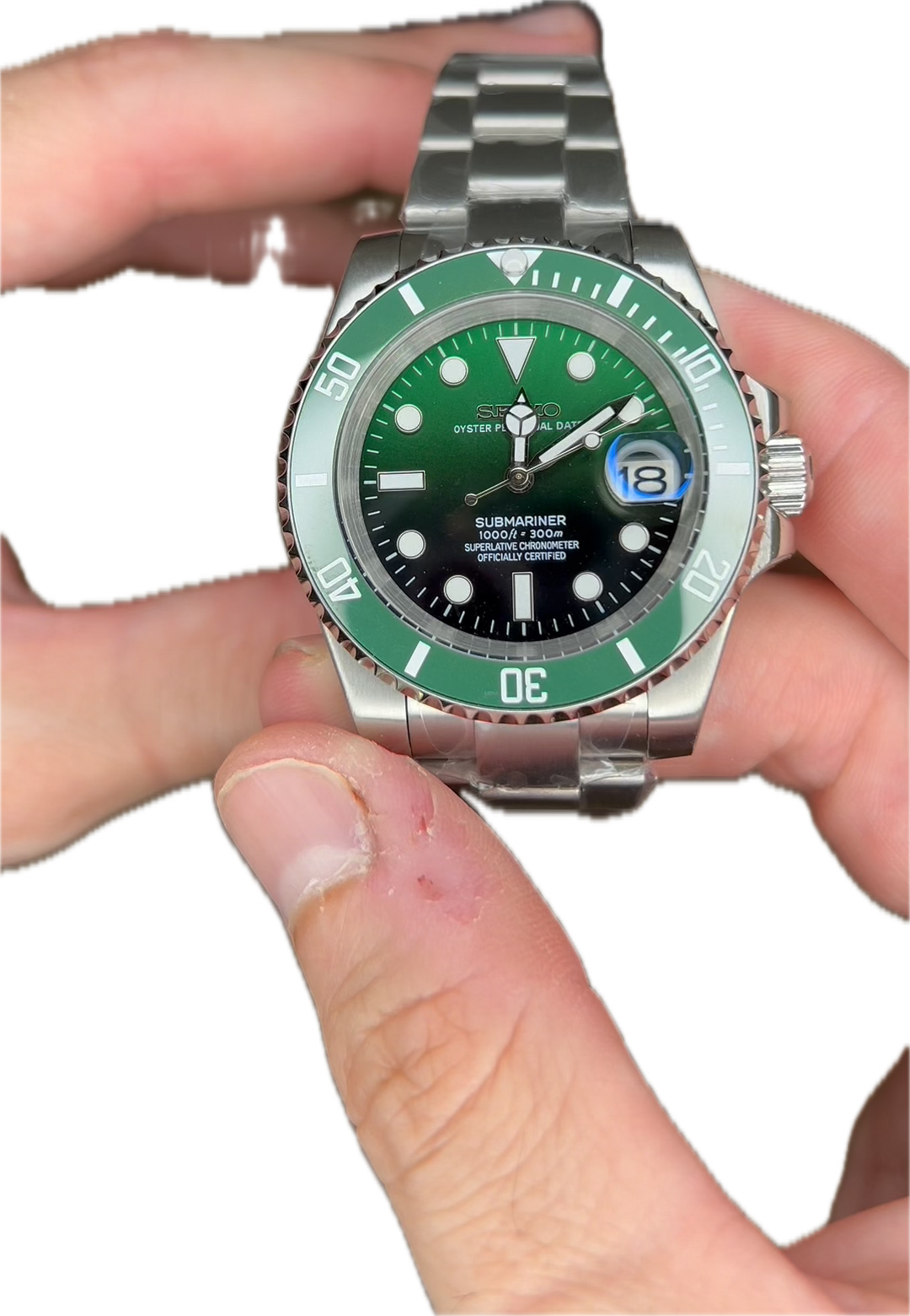 Seiko Submariner “Hulk Style” – Verde degradado con mucha fuerza 💚💪