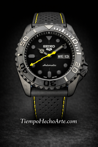 Reloj Automático Negro Total – Estilo Deportivo Lightning