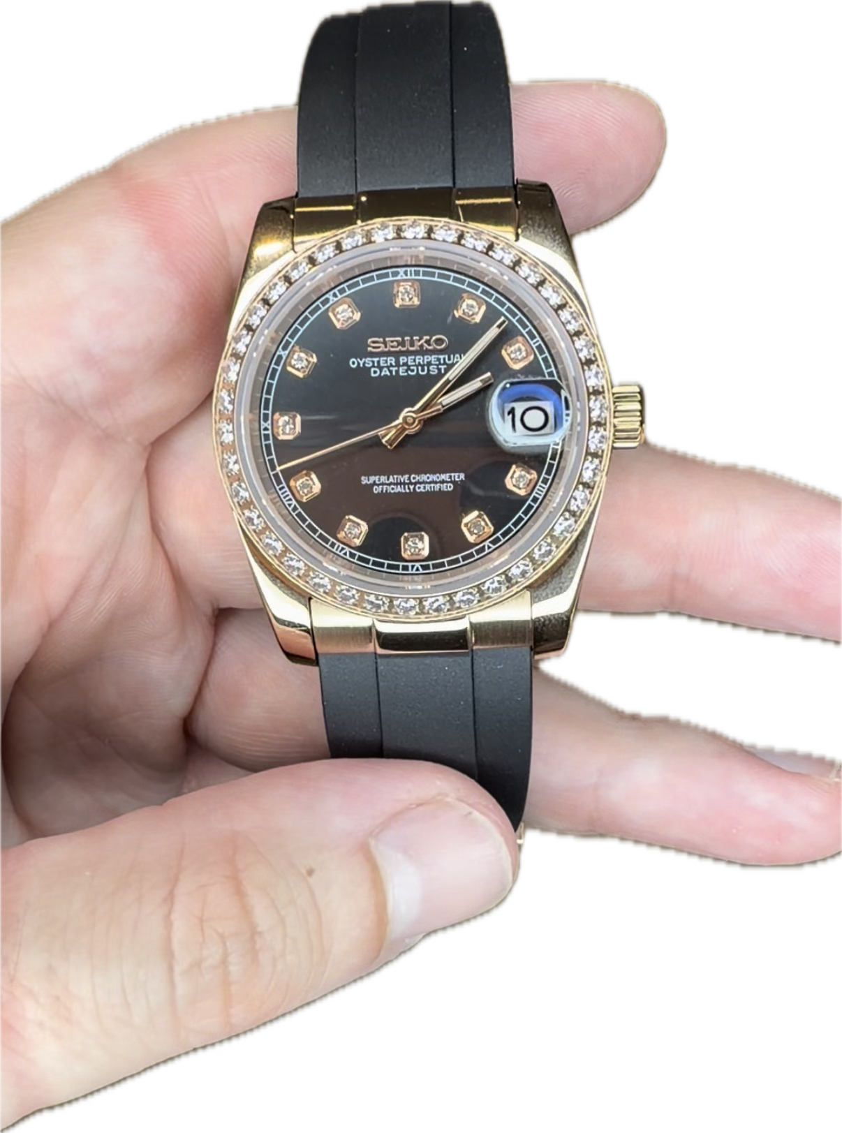 Seiko Datejust 36mm Rose Gold – NH35 ✨