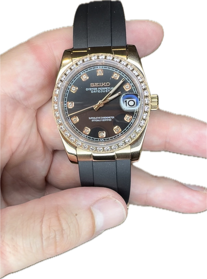 Seiko Datejust 36mm Rose Gold – NH35 ✨