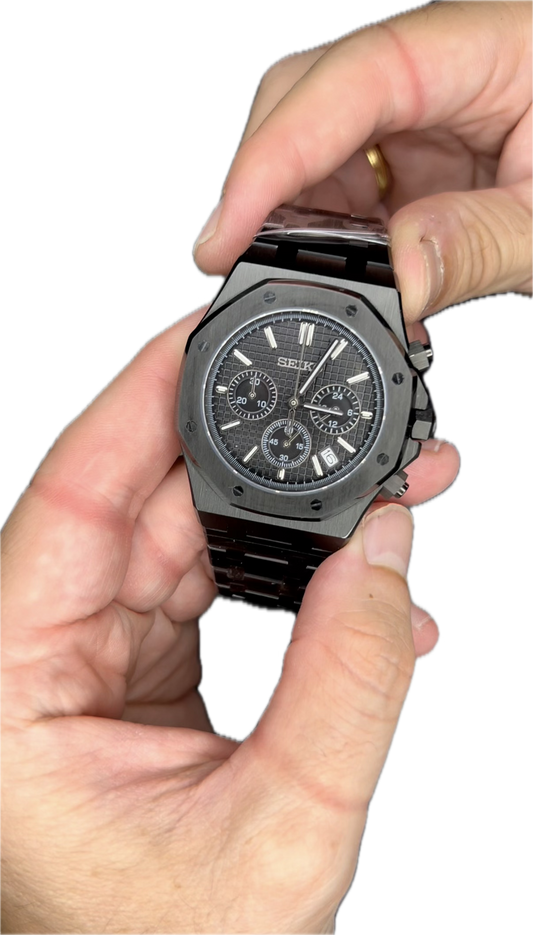 Seiko Chrono Black Phantom – Estilo AP en negro total