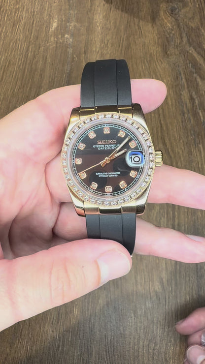 Seiko Datejust 36mm Rose Gold – NH35 ✨