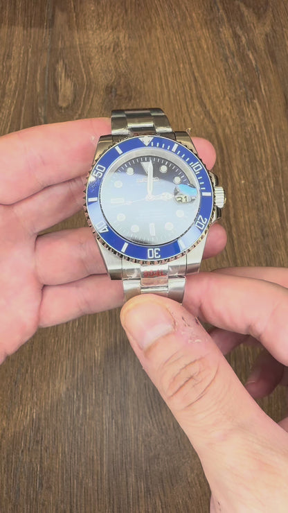 Submariner azul degradado – NH35 🌊