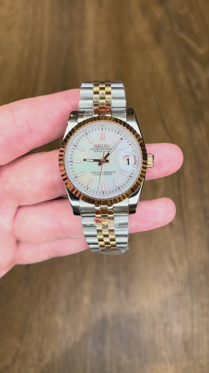 Seiko Datejust 36mm Lady Nácar – Dos tonos con mucha clase ✨🤍