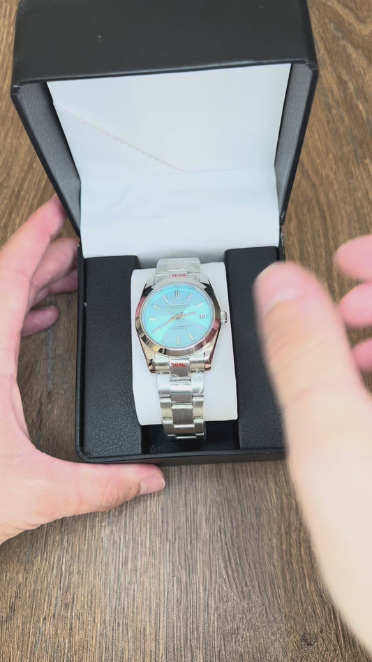 Seiko tipo Datejust azul cielo – NH35 ✨